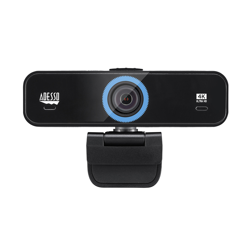 Adesso CYBERTRACK K4 Webcam - 8 Megapixel - USB 2.0 - Fixed Focus - 120°Angle - Microphone